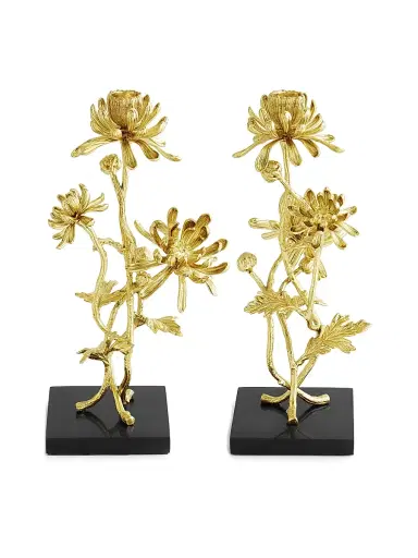 Michael Aram Dahlia 2-Piece Tall Candleholder Set | Thumbnail 2 Michael Aram Dahlia 2-Piece Tall Candleholder Set | Thumbnail 2
