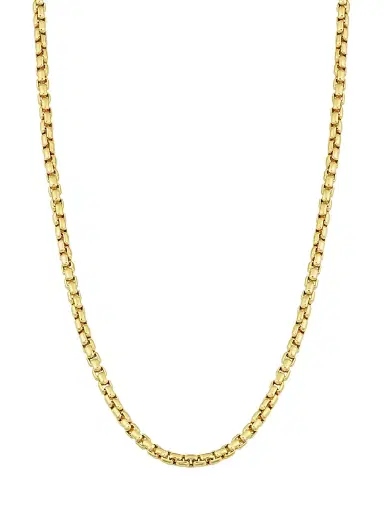 Oradina Men's 14K Yellow Solid Gold Round Bodega Box Chain - Yellow Gold | Thumbnail 1 Oradina Men's 14K Yellow Solid Gold Round Bodega Box Chain - Yellow Gold | Thumbnail 1