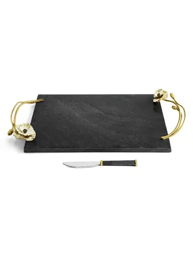 Michael Aram Anemone Large Cheese Board & Knife | Thumbnail 2 Michael Aram Anemone Large Cheese Board & Knife | Thumbnail 2