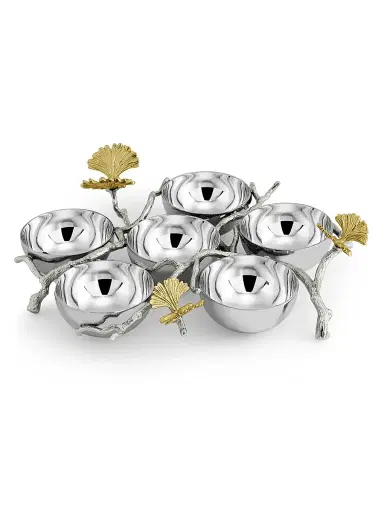 Michael Aram Butterfly Ginkgo Luxe Seder Plate | Thumbnail 1 Michael Aram Butterfly Ginkgo Luxe Seder Plate | Thumbnail 1