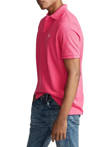 Polo Ralph Lauren Men's Mesh Classic-Fit Polo Shirt - Hot Pink Cream - Size XXL | Thumbnail 3 Polo Ralph Lauren Men's Mesh Classic-Fit Polo Shirt - Hot Pink Cream - Size XXL | Thumbnail 3