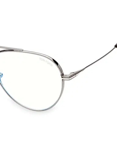 TOM FORD Men's 56MM Aviator Blue Filter Glasses - Dark Gunmetal | Thumbnail 3 TOM FORD Men's 56MM Aviator Blue Filter Glasses - Dark Gunmetal | Thumbnail 3