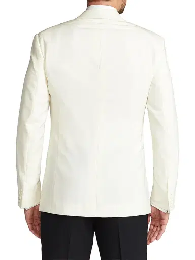 Ralph Lauren Purple Label Men's Gregory Barathea Dinner Jacket - Cream | Thumbnail 5 Ralph Lauren Purple Label Men's Gregory Barathea Dinner Jacket - Cream | Thumbnail 5
