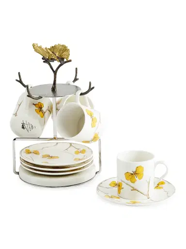 Michael Aram Butterfly Ginkgo 9-Piece Teacup, Saucer, & Stand Demi Set | Thumbnail 4 Michael Aram Butterfly Ginkgo 9-Piece Teacup, Saucer, & Stand Demi Set | Thumbnail 4