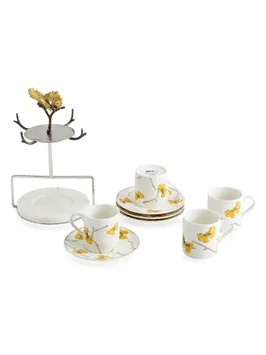 Michael Aram Butterfly Ginkgo 9-Piece Teacup, Saucer, & Stand Demi Set | Thumbnail 5 Michael Aram Butterfly Ginkgo 9-Piece Teacup, Saucer, & Stand Demi Set | Thumbnail 5