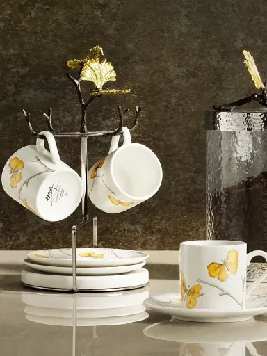 Michael Aram Butterfly Ginkgo 9-Piece Teacup, Saucer, & Stand Demi Set | Thumbnail 7 Michael Aram Butterfly Ginkgo 9-Piece Teacup, Saucer, & Stand Demi Set | Thumbnail 7