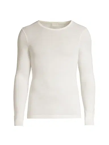 Hanro Men's Woolen Silk Long Sleeve Crewneck Tee | Thumbnail 1 Hanro Men's Woolen Silk Long Sleeve Crewneck Tee | Thumbnail 1