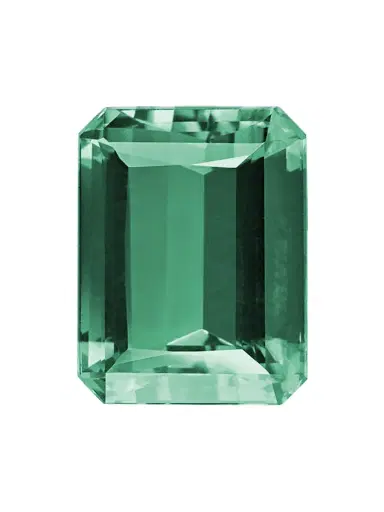 Oradina Women's 14K Yellow Solid Gold, Sea Green Fresco Baguette Micro Studs - Sea Green | Thumbnail 3 Oradina Women's 14K Yellow Solid Gold, Sea Green Fresco Baguette Micro Studs - Sea Green | Thumbnail 3