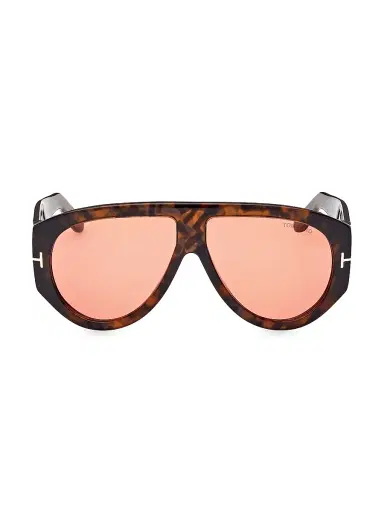 Tom Ford Men's Bronson 61MM Aviator Acetate Sunglasses - Havana Orange | Thumbnail 2 Tom Ford Men's Bronson 61MM Aviator Acetate Sunglasses - Havana Orange | Thumbnail 2
