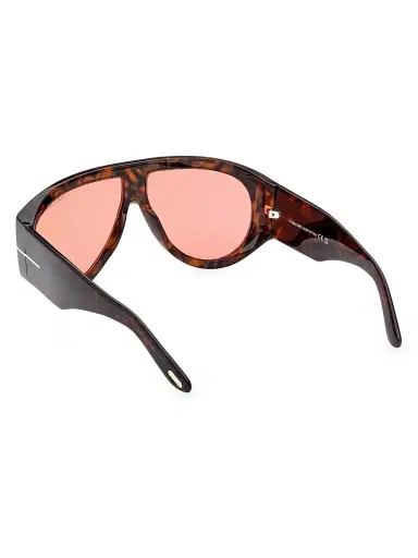 Tom Ford Men's Bronson 61MM Aviator Acetate Sunglasses - Havana Orange | Thumbnail 4 Tom Ford Men's Bronson 61MM Aviator Acetate Sunglasses - Havana Orange | Thumbnail 4