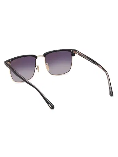 TOM FORD Men's 57MM Square Acetate Sunglasses - Rose Gold | Thumbnail 4 TOM FORD Men's 57MM Square Acetate Sunglasses - Rose Gold | Thumbnail 4