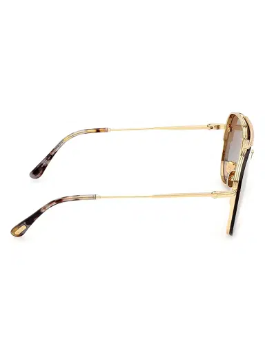 Tom Ford Men's Leon 62MM Pilot Sunglasses - Shiny Deep Brown | Thumbnail 7 Tom Ford Men's Leon 62MM Pilot Sunglasses - Shiny Deep Brown | Thumbnail 7