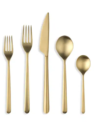 Mepra Linea Oro 5-Piece Flatware Set | Thumbnail 1 Mepra Linea Oro 5-Piece Flatware Set | Thumbnail 1