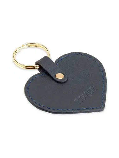 Royce New York Heart Key Fob - Navy | Thumbnail 1 Royce New York Heart Key Fob - Navy | Thumbnail 1