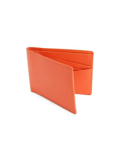 Royce New York Men's RFID-Blocking Slim Bi-Fold Leather Wallet - Orange | Thumbnail 2 Royce New York Men's RFID-Blocking Slim Bi-Fold Leather Wallet - Orange | Thumbnail 2