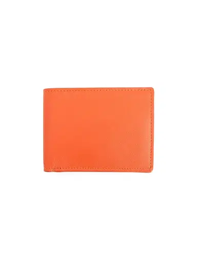 Royce New York Men's RFID-Blocking Slim Bi-Fold Leather Wallet - Orange | Thumbnail 1 Royce New York Men's RFID-Blocking Slim Bi-Fold Leather Wallet - Orange | Thumbnail 1