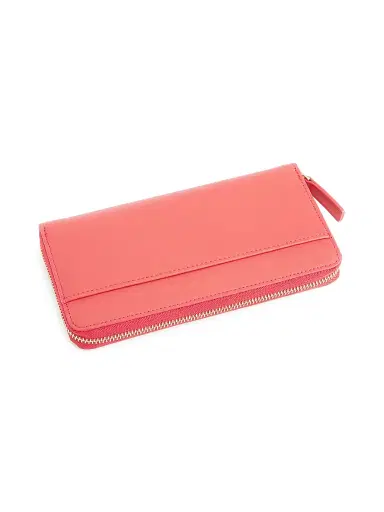 Royce New York Women's RFID-Blocking Zip-Around Leather Wallet - Red | Thumbnail 3 Royce New York Women's RFID-Blocking Zip-Around Leather Wallet - Red | Thumbnail 3