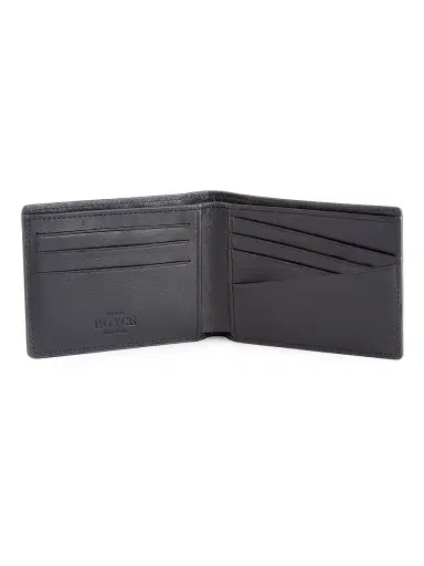 Royce New York Men's RFID-Blocking Slim Bi-Fold Leather Wallet - Navy Black | Thumbnail 2 Royce New York Men's RFID-Blocking Slim Bi-Fold Leather Wallet - Navy Black | Thumbnail 2