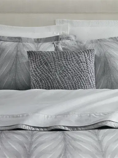 Sferra Belluno Woven Decorative Pillow - Flint | Thumbnail 2 Sferra Belluno Woven Decorative Pillow - Flint | Thumbnail 2