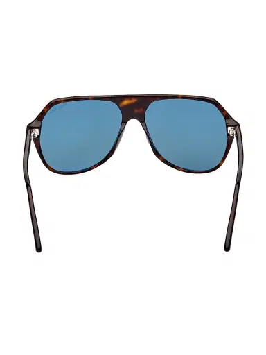 TOM FORD Men's Hayes 55MM Navigator Sunglasses - Havana Blue | Thumbnail 8 TOM FORD Men's Hayes 55MM Navigator Sunglasses - Havana Blue | Thumbnail 8