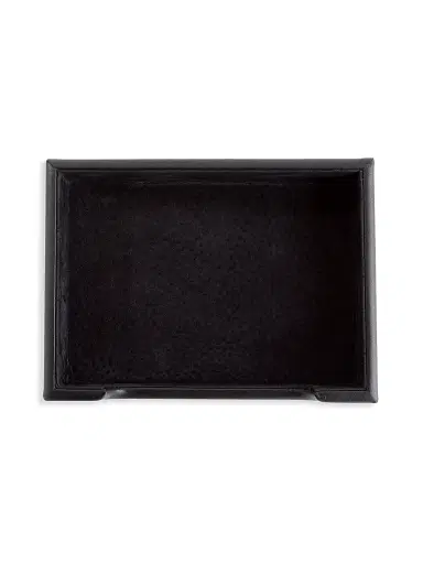 Royce New York Leather Desk Note Tray Organizer - Black | Thumbnail 3 Royce New York Leather Desk Note Tray Organizer - Black | Thumbnail 3
