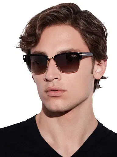 Tom Ford Men's River 57MM Square Sunglasses - Black | Thumbnail 2 Tom Ford Men's River 57MM Square Sunglasses - Black | Thumbnail 2