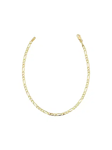 Oradina Women's 14K Yellow Solid Gold Florentine Figaro Petite Bracelet - Yellow Gold | Thumbnail 1 Oradina Women's 14K Yellow Solid Gold Florentine Figaro Petite Bracelet - Yellow Gold | Thumbnail 1