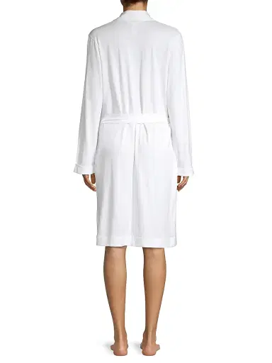 Hanro Women's Cotton Robe - White - Size XL | Thumbnail 3 Hanro Women's Cotton Robe - White - Size XL | Thumbnail 3