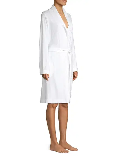 Hanro Women's Cotton Robe - White - Size XL | Thumbnail 4 Hanro Women's Cotton Robe - White - Size XL | Thumbnail 4
