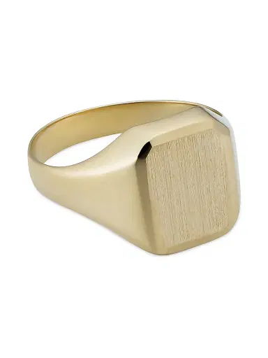 Oradina Men's 14K Yellow Solid Gold The Duke Signet Ring - Yellow Gold | Thumbnail 2 Oradina Men's 14K Yellow Solid Gold The Duke Signet Ring - Yellow Gold | Thumbnail 2