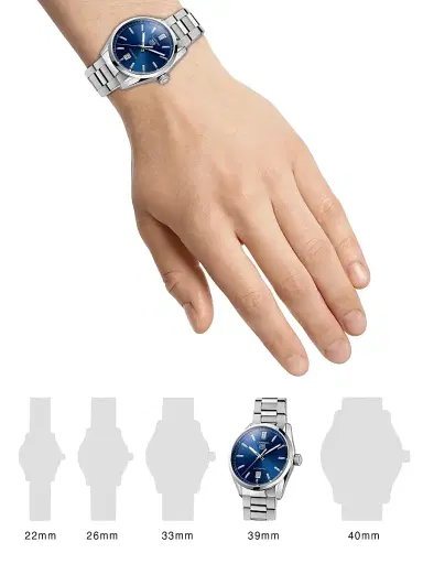 TAG Heuer Women's Carrera Stainless Steel & Blue Dial Automatic 39MM Bracelet Watch - Silver | Thumbnail 2 TAG Heuer Women's Carrera Stainless Steel & Blue Dial Automatic 39MM Bracelet Watch - Silver | Thumbnail 2
