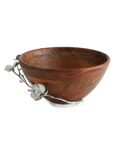 Michael Aram White Orchid Wood Salad Bowl | Thumbnail 2 Michael Aram White Orchid Wood Salad Bowl | Thumbnail 2