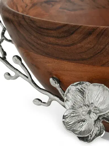 Michael Aram White Orchid Wood Salad Bowl | Thumbnail 3 Michael Aram White Orchid Wood Salad Bowl | Thumbnail 3