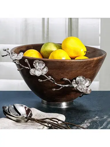Michael Aram White Orchid Wood Salad Bowl | Thumbnail 5 Michael Aram White Orchid Wood Salad Bowl | Thumbnail 5
