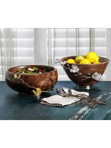 Michael Aram White Orchid Wood Salad Bowl | Thumbnail 6 Michael Aram White Orchid Wood Salad Bowl | Thumbnail 6