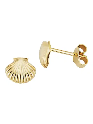 Oradina Women's 14K Yellow Gold Seashell Studs - Yellow Gold | Thumbnail 2 Oradina Women's 14K Yellow Gold Seashell Studs - Yellow Gold | Thumbnail 2