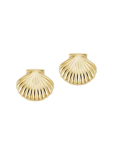 Oradina Women's 14K Yellow Gold Seashell Studs - Yellow Gold | Thumbnail 1 Oradina Women's 14K Yellow Gold Seashell Studs - Yellow Gold | Thumbnail 1