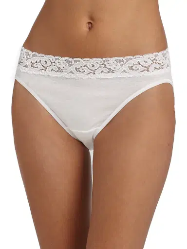 Hanro Women's Moments Hi-Cut Brief - White | Thumbnail 1 Hanro Women's Moments Hi-Cut Brief - White | Thumbnail 1