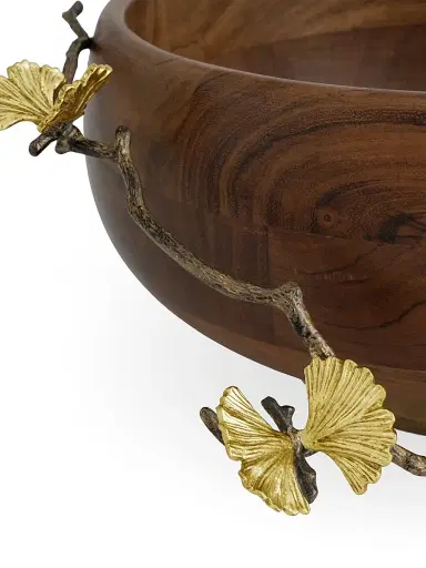 Michael Aram Butterfly Ginkgo Wood Salad Bowl | Thumbnail 2 Michael Aram Butterfly Ginkgo Wood Salad Bowl | Thumbnail 2