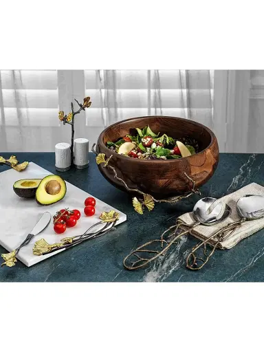 Michael Aram Butterfly Ginkgo Wood Salad Bowl | Thumbnail 5 Michael Aram Butterfly Ginkgo Wood Salad Bowl | Thumbnail 5
