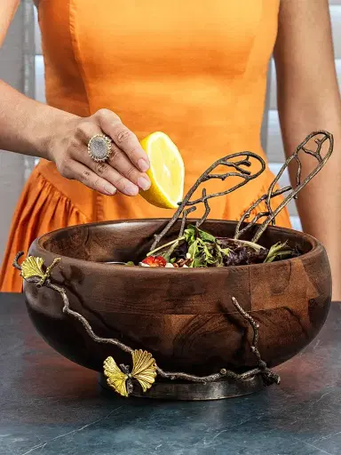 Michael Aram Butterfly Ginkgo Wood Salad Bowl | Thumbnail 6 Michael Aram Butterfly Ginkgo Wood Salad Bowl | Thumbnail 6