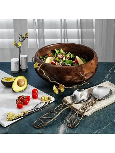 Michael Aram Butterfly Ginkgo Wood Salad Bowl | Thumbnail 7 Michael Aram Butterfly Ginkgo Wood Salad Bowl | Thumbnail 7
