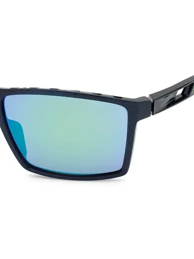 adidas Men's 63MM Square Injected Sunglasses - Matte Blue Green Mirror | Thumbnail 3 adidas Men's 63MM Square Injected Sunglasses - Matte Blue Green Mirror | Thumbnail 3