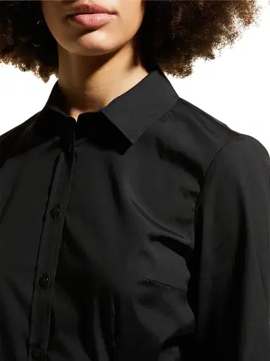 Carolina Herrera Women's Classic Cotton Blouse - Black - Size 18 | Thumbnail 6 Carolina Herrera Women's Classic Cotton Blouse - Black - Size 18 | Thumbnail 6