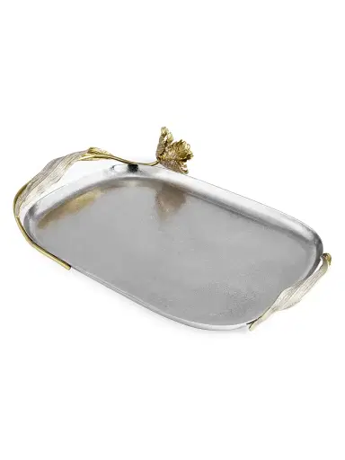 Michael Aram Tulip Stainless Steel Tray | Thumbnail 4 Michael Aram Tulip Stainless Steel Tray | Thumbnail 4