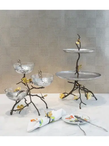 Michael Aram Butterfly Ginkgo Two-Tier Etagere | Thumbnail 2 Michael Aram Butterfly Ginkgo Two-Tier Etagere | Thumbnail 2