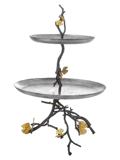 Michael Aram Butterfly Ginkgo Two-Tier Etagere | Thumbnail 1 Michael Aram Butterfly Ginkgo Two-Tier Etagere | Thumbnail 1