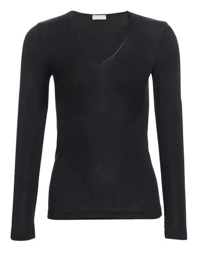 Hanro Women's Woolen Silk Long-Sleeve Shirt - White - Size XL | Thumbnail 5 Hanro Women's Woolen Silk Long-Sleeve Shirt - White - Size XL | Thumbnail 5