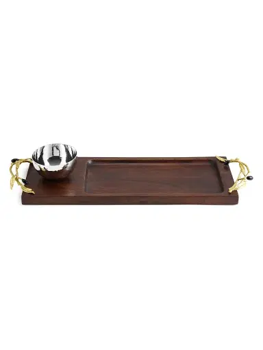 Michael Aram Olive Branch Dipping Board | Thumbnail 1 Michael Aram Olive Branch Dipping Board | Thumbnail 1