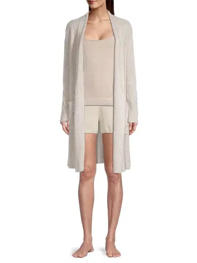Barefoot Dreams Women's CozyChic Lite Rib-Knit Robe - Faded Rose Pearl | Thumbnail 2 Barefoot Dreams Women's CozyChic Lite Rib-Knit Robe - Faded Rose Pearl | Thumbnail 2
